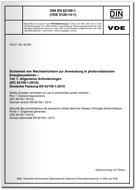 Cover DIN EN 62507-1 VDE 0040-2-1:2012-03