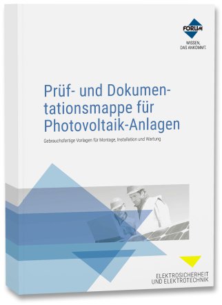 Prüf- und Dokumentationsmappe für Photovoltaik-Anlagen