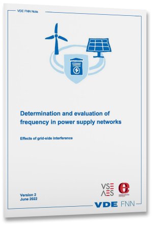 Determination and evaluation of frequency in power supply networks