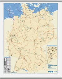 Deutsches Höchstspannungsnetz – Wandkarte