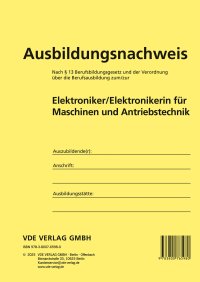 Ausbildungsnachweis Elektroniker/Elektronikerin für Maschinen und Antriebstechnik