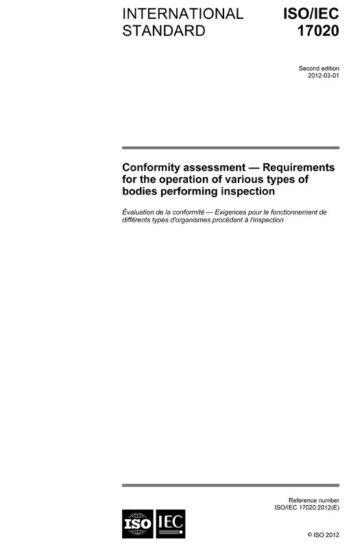 ISO/IEC 17020:2012 - IEC Standards - VDE Publishing House
