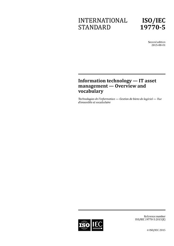 ISO/IEC 19770-5:2015 - IEC Standards - VDE Publishing House