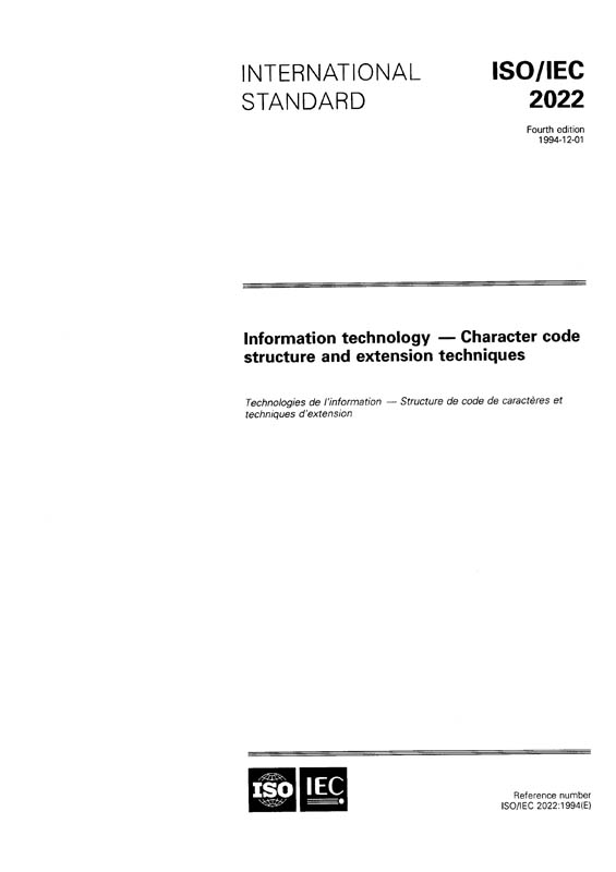 ISO/IEC 2022:1994 - IEC-Normen - VDE VERLAG