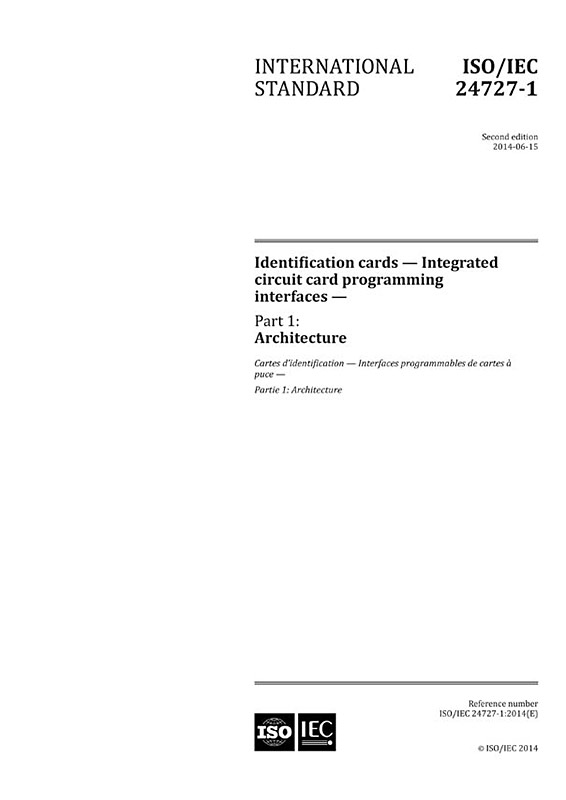 ISO/IEC 24727-1:2014 - IEC-Normen - VDE VERLAG