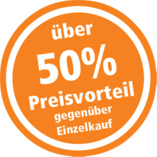 50 Prozent Preisvorteil